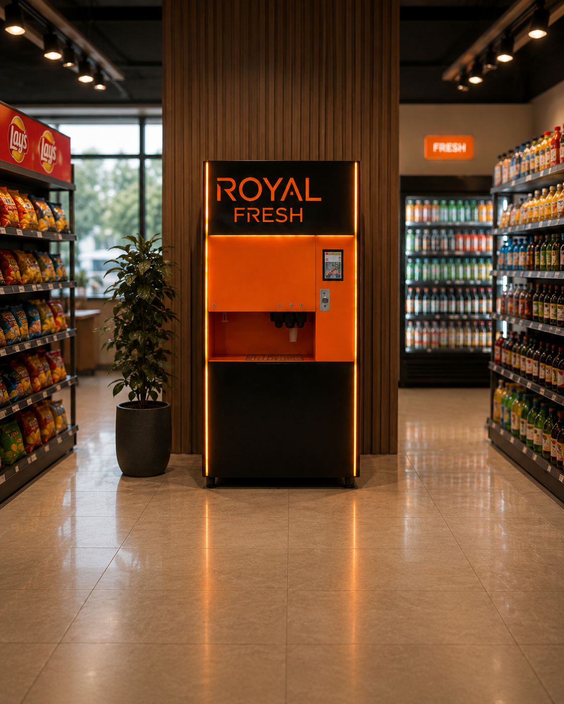 Royal Fresh machine branding